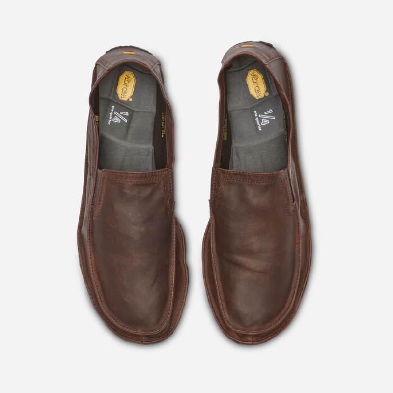 Vibram Pelle One Quarter Uomo Marroni Nere | 5870-BMPRD