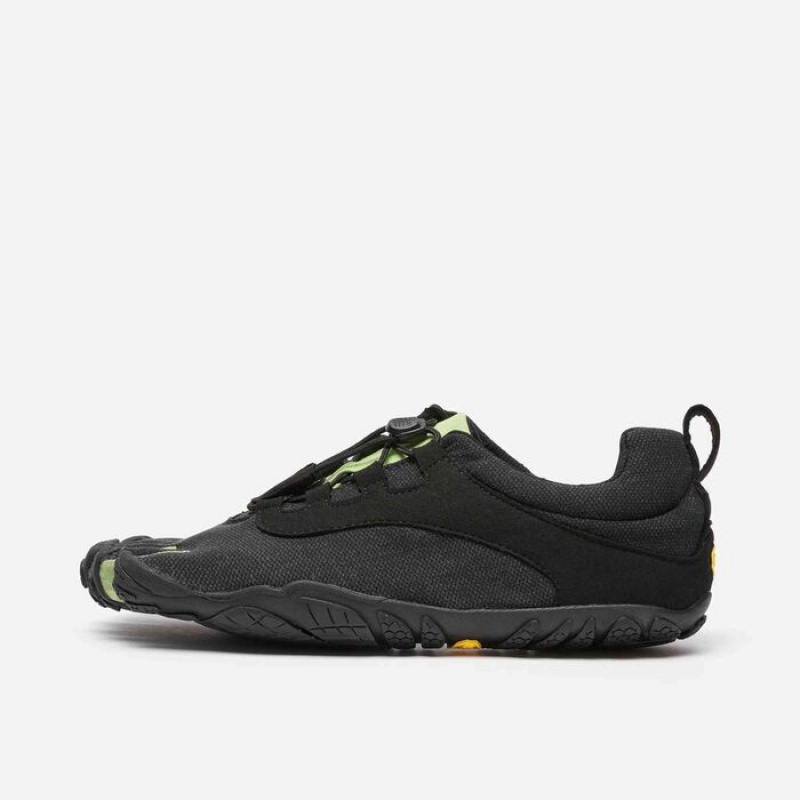 Vibram V-Run Retro Scarpe Running Uomo Nere Verdi Nere | 7234-AKUVP