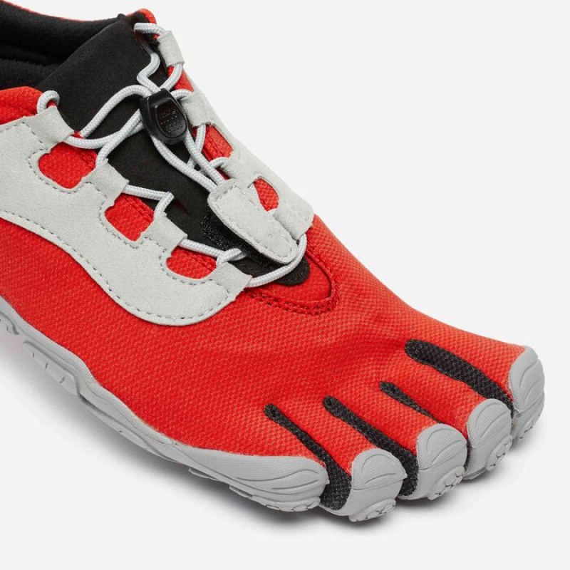 Vibram V-Run Retro Scarpe Running Uomo Rosse Nere Grigie | 6592-ZYSIJ