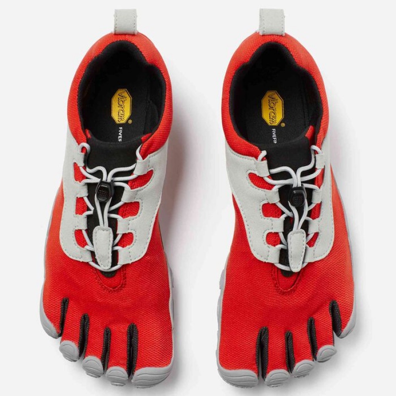 Vibram V-Run Retro Scarpe Running Uomo Rosse Nere Grigie | 6592-ZYSIJ