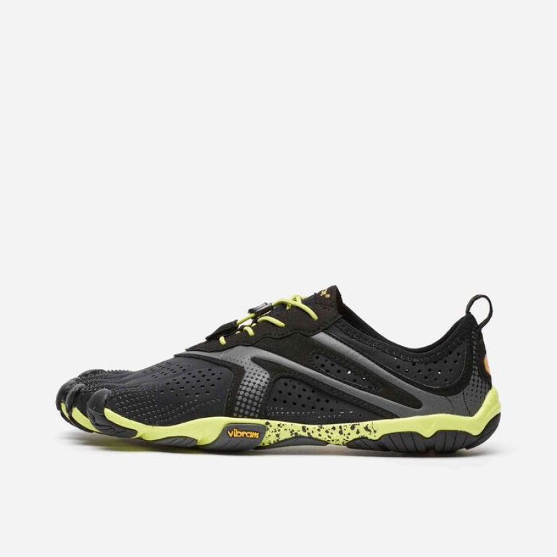 Vibram V-Run Scarpe Running Uomo Nere Gialle | 4093-BFIKL