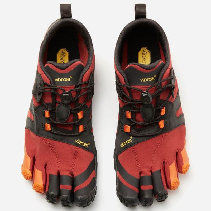 Vibram V-Trail 2.0 Pompeian Scarpe Running Uomo Rosse Nere | 2461-SQGZM