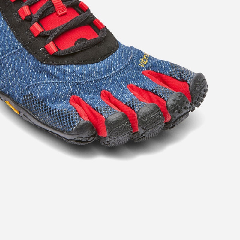 Vibram V-Trek Denim Scarpe Lifestyle Uomo Blu Rosse | 0391-XFQCG